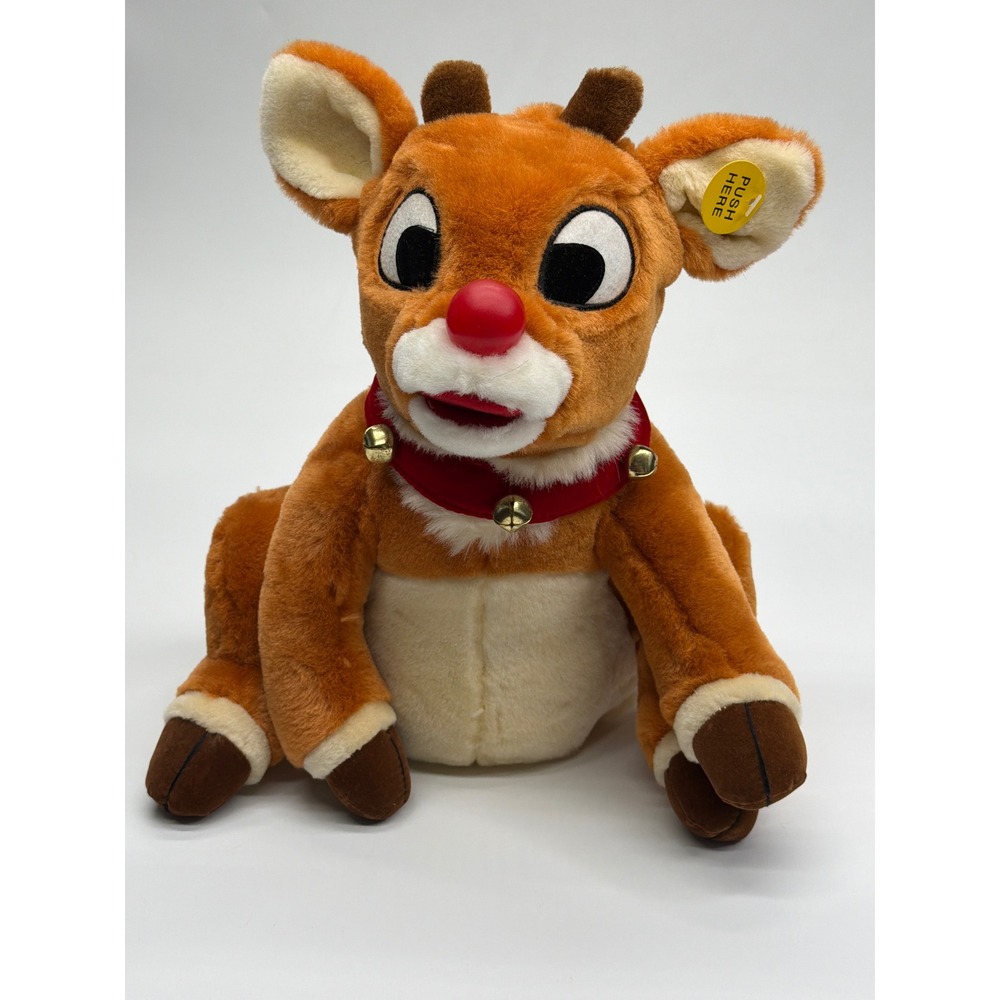 Gemmy Rudolph the Red-Nosed Reindeer Animated Plush Jingle Bells‎ 13110-13111